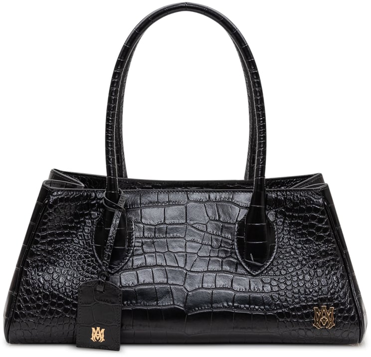 Amiri Borsa a Spalla in Pelle Effetto Coccodrillo