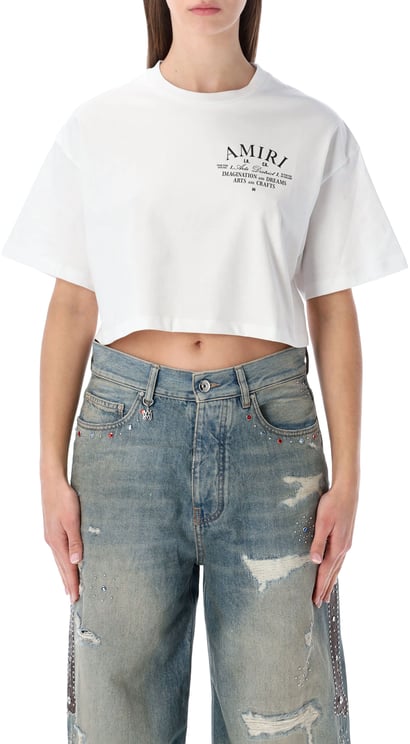 Amiri Amiri Arts District cropped cotton tee