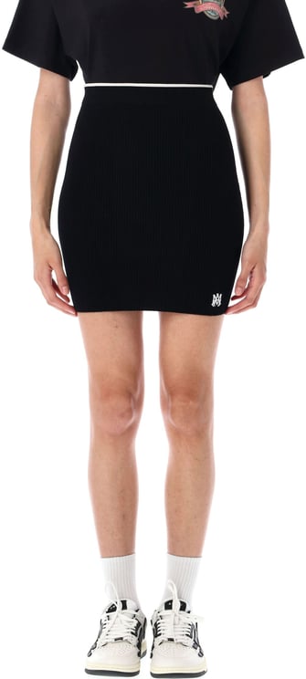 Amiri Ma Mini Skirt Knit Rib Nero