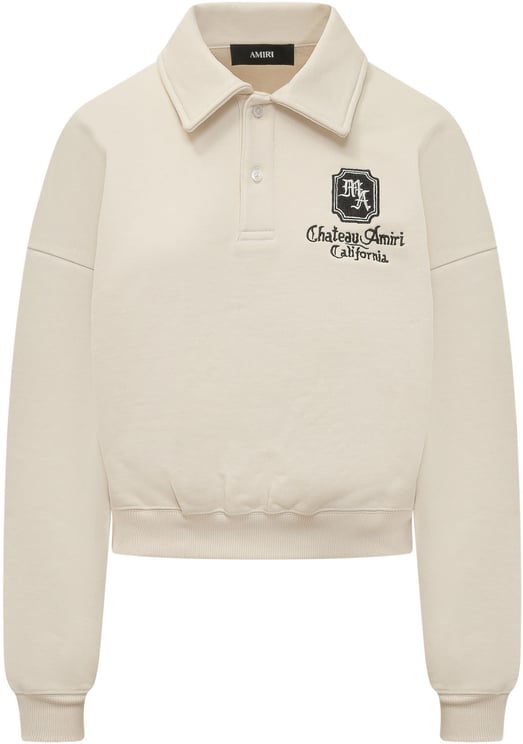 Amiri Chateau Polo Sweater con Ricamo Frontale