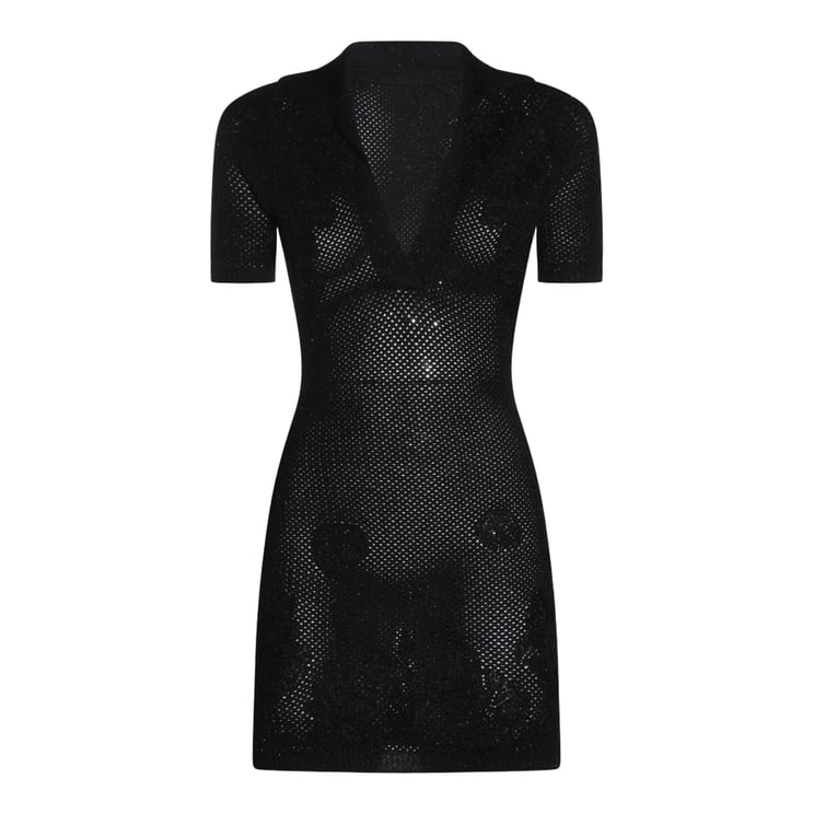 Amiri Fitted Mini Dress with Floral Pattern