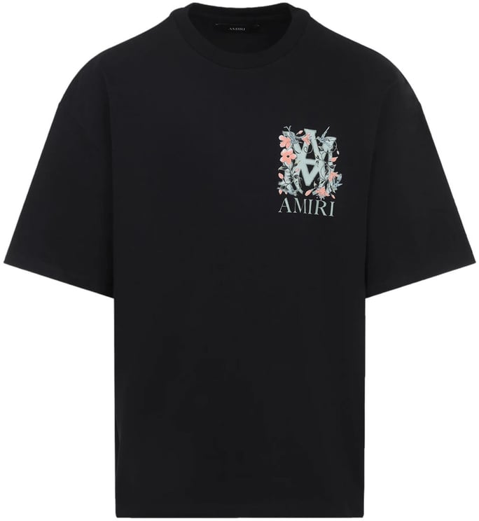 Amiri MA FLORAL OS T-SHIRT ZWART