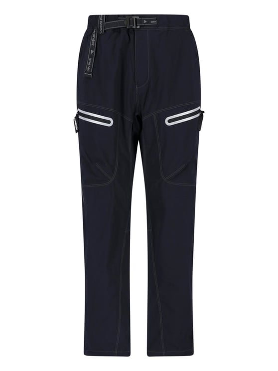 and wander Black Water-Repellent Nylon Hike Elastic Trousers