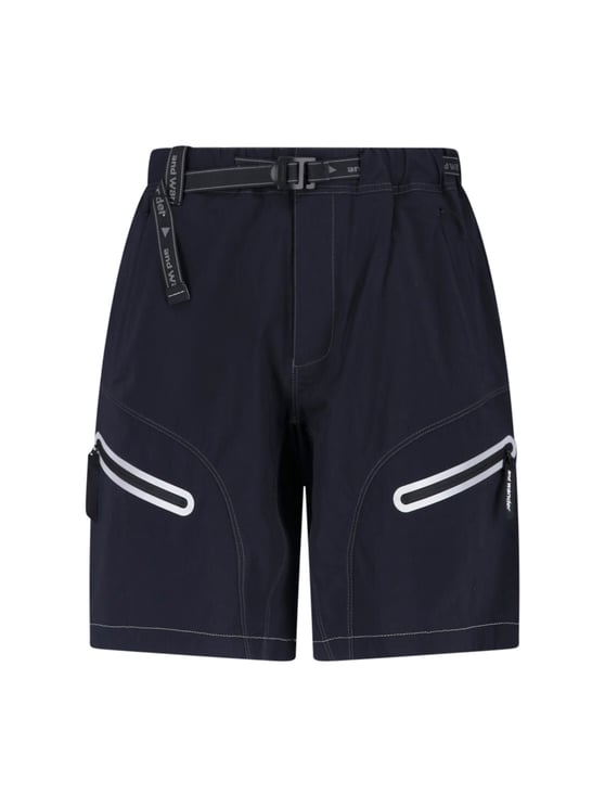 and wander Black Light Hike Integrated Belt Shorts