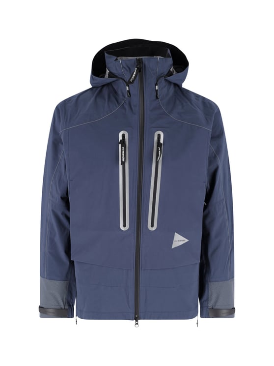 and wander Blue Pertex Shield Waterproof Hooded Jacket