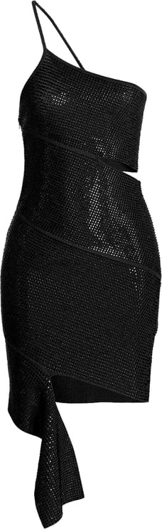 ANDREADAMO ANDREĀDAMO Black Viscose Short Dress