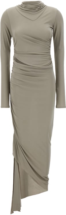 ANDREADAMO Andreadamo Grey viscose dress