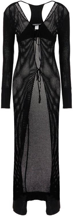 ANDREADAMO Andreadamo Black stretch viscose blend cardigan