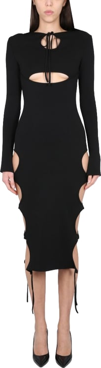 ANDREADAMO Midi Dress With Cut-Out Details