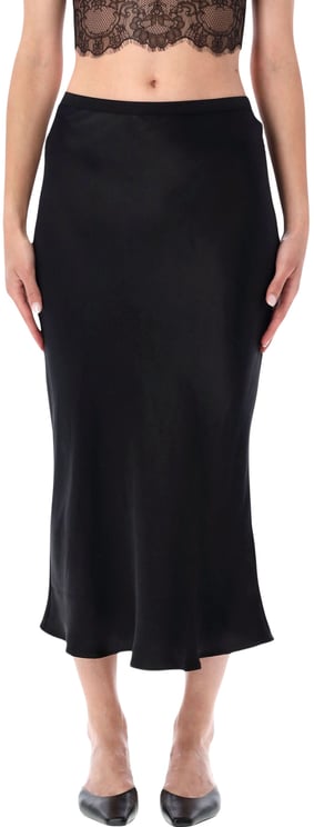 Anine Bing Bar Skirt Silk Nero