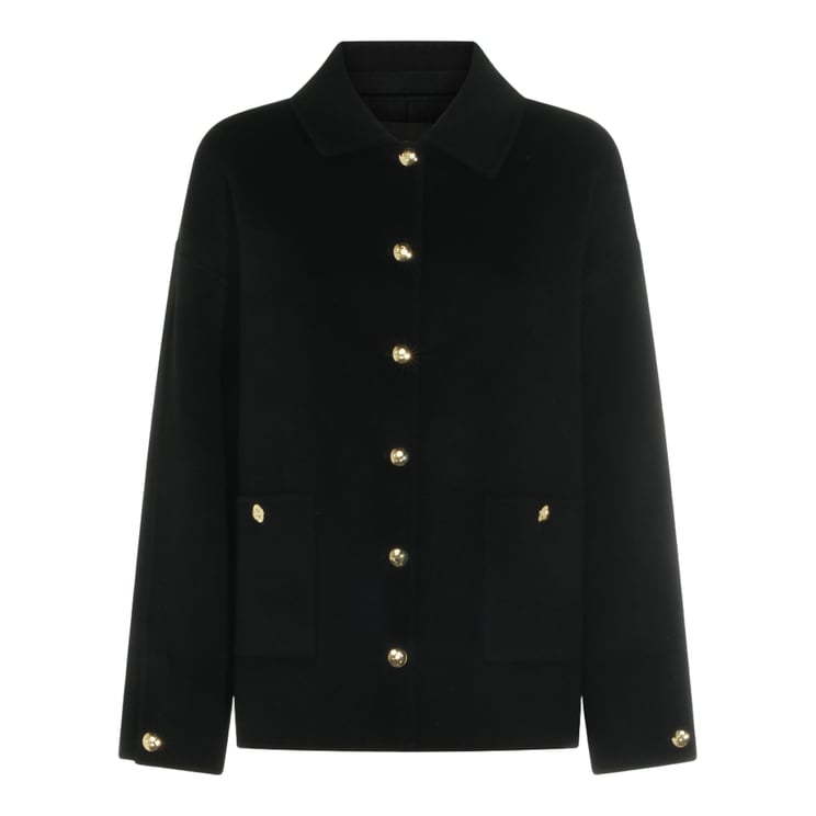Anine Bing Minimalist Black Jacket with Classic Collar