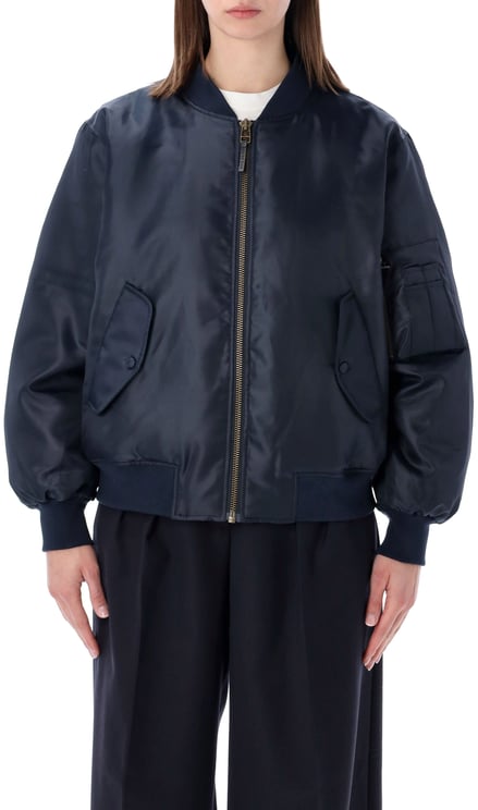 Anine Bing Leon Bomber Nylon Blu