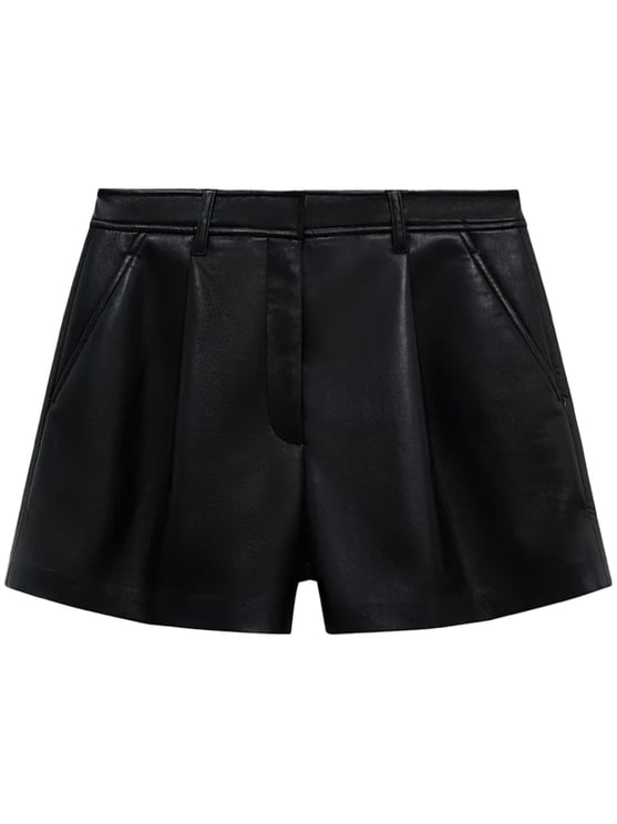 Anine Bing Tailored Leather Shorts with Structured Design