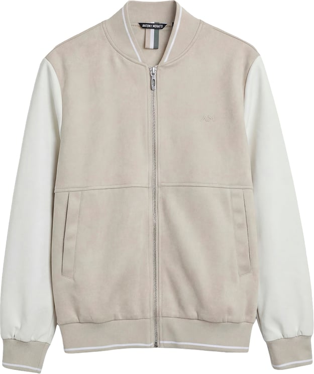 Antony Morato SWEATSHIRT REGULAR FIT IN FAKE SUEDE WITH SLEEVES IN FAUX LEATHER