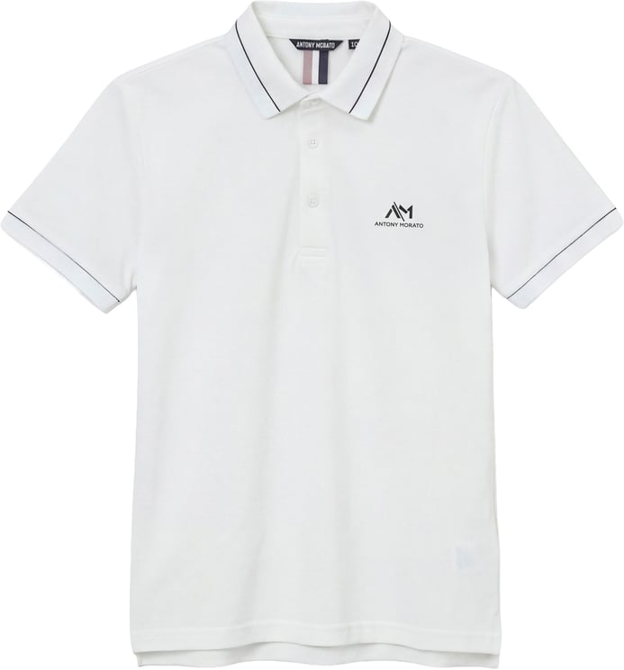 Antony Morato POLO REGULAR FIT IN MERCERIZED PIQUET COTTON FABRIC WITH FOAM LOGO PRINT