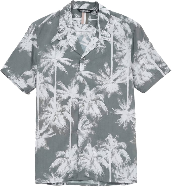 Antony Morato SHIRT REGULAR FIT IN JACQUARD COTTON FABRIC WITH LOGOED METAL BADGE