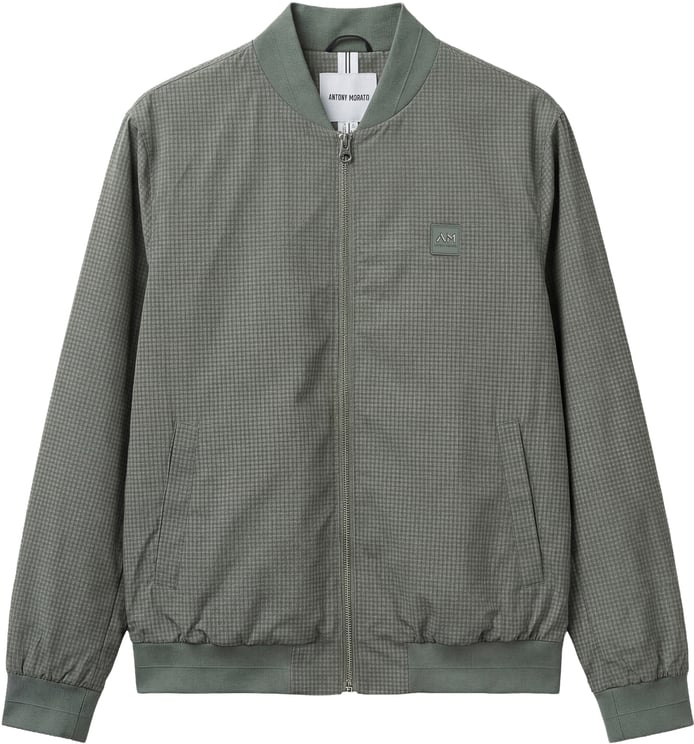Antony Morato BOMBER REGULAR FIT IN NYLON FABRIC WITH LOGO RUBBER PATCH WITH ZIP TWO WAY RIB ON BOTTOM AND CUFF