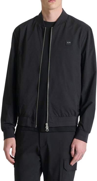 Antony Morato BOMBER REGULAR FIT IN  NYLON FABRIC WITH LOGO RUBBER PATCH WITH ZIP TWO WAY RIB ON BOTTOM AND CUFF