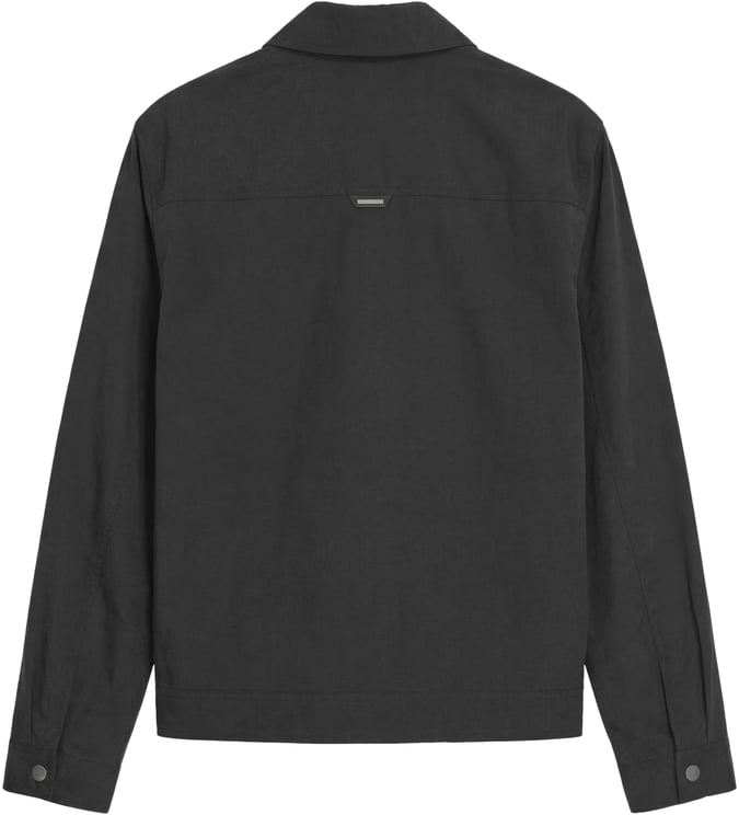 Antony Morato COAT RELAXED FIT IN DOBBY FABRIC WITH RUBBER LOGO PATCH  PLAQUETTE AND ZIP TWO WAY