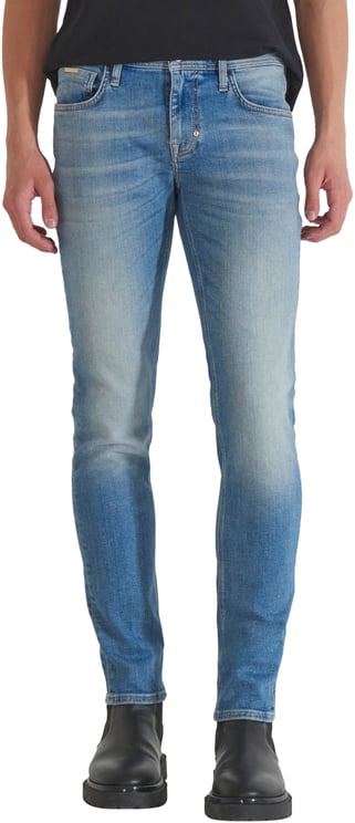 Antony Morato JEANS TAPERED OZZY IN BLUE DENIM VINTAGE GOLD LINE