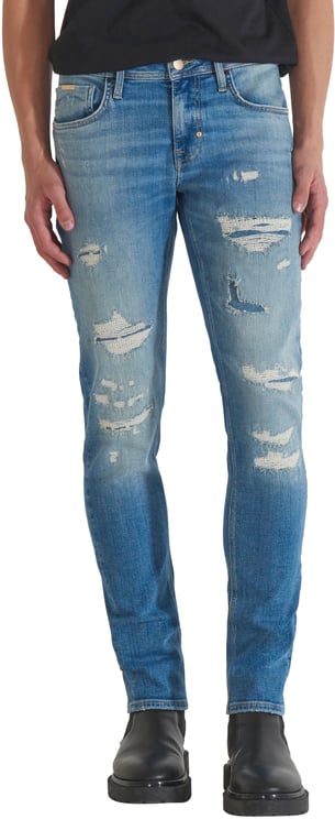 Antony Morato JEANS TAPERED OZZY IN BLUE DENIM VINTAGE GOLD LINE