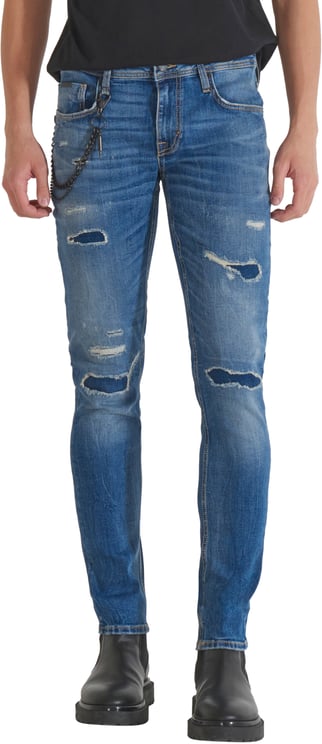 Antony Morato JEANS IGGY TAPERED FIT IN BLUE DENIM