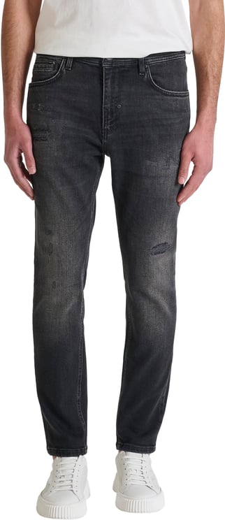 Antony Morato JEANS KARL SKINNY CROPPED FIT IN BLACK BLACK DENIM
