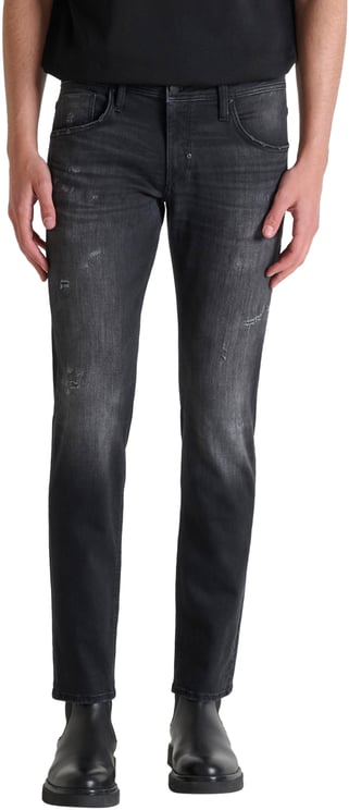 Antony Morato JEANS KURT COMFORT TAPERED FIT IN ICONIC BLACK BLACK DENIM