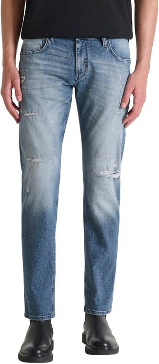 Antony Morato JEANS KURT COMFORT TAPERED FIT IN ICONIC MALAGA BLUE DENIM