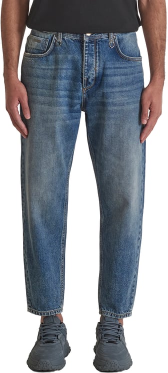 Antony Morato JEANS DORIS BAGGY ANKLE LENGHT FIT IN RIGID BLUE DENIM