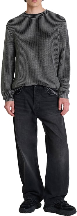 Antony Morato JEANS JAMES WIDE LEG FIT IN BLACK-BLACK DENIM