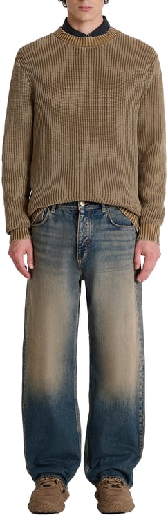 Antony Morato JEANS JAMES WIDE LEG FIT IN BLUE DENIM OVERDYED