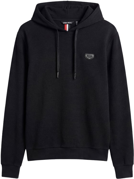 Antony Morato HOODIE RELAXED FIT IN DOBBY WITH EMBROIDERED LOGO
