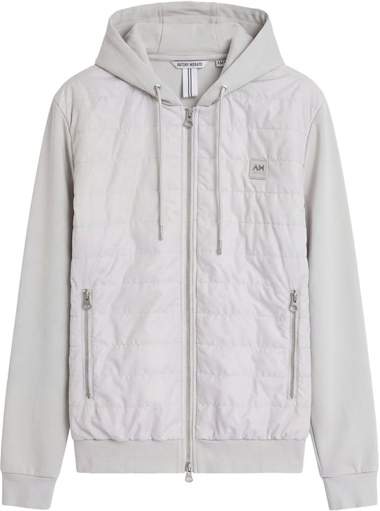 Antony Morato HOODIE REGULAR FIT WITH ZIP AND LIGHT PADDING CONTRAST BODY WITH LOGO PATCH