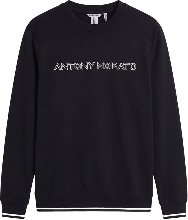 Antony Morato FLEECE REGULAR FIT IN INTRLOCK AND BICOLOR LAYERS LOGO PRINT