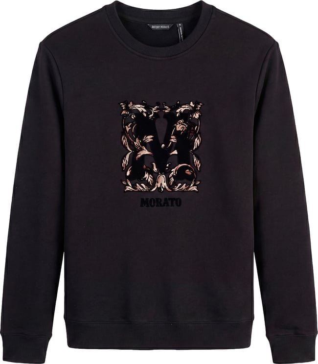 Antony Morato SWEATSHIRT REGULAR FIT EARLY IN INTERLOCK COTTON BLEND FABRIC WITH FOAM LOGO PRINT