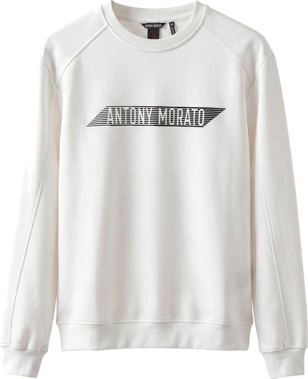 Antony Morato SWEATSHIRT RELAXED FIT IN SUSTAINABLE COTTON BLEND FABRIC WITH RUBBER FLOCK PRINT ON FRONT AND BACK