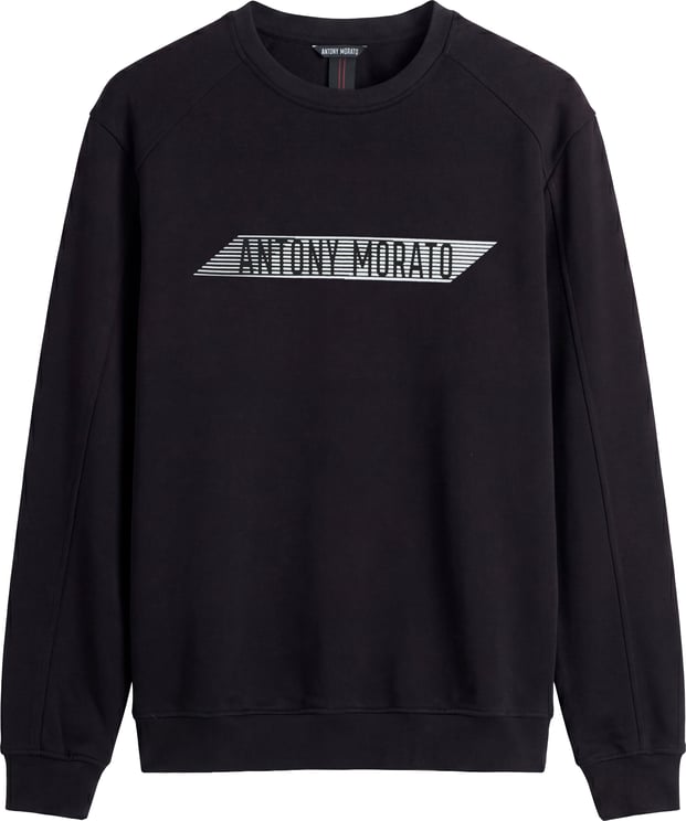 Antony Morato SWEATSHIRT RELAXED FIT IN SUSTAINABLE COTTON BLEND FABRIC WITH RUBBER FLOCK PRINT ON FRONT AND BACK