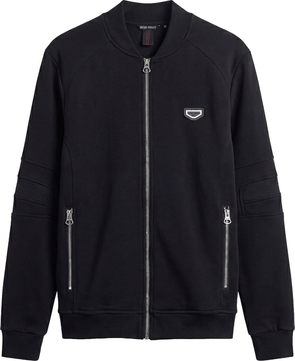 Antony Morato FLEECE JACKET REGULAR  FIT INTERLOCK FABRIC  WITH  METAL PLATE ON HEART