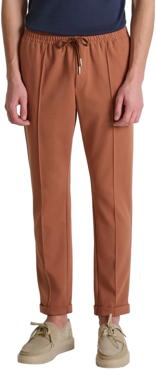 Antony Morato FLEECE TROUSERS CODY REGULAR FIT IN STRETCH TWILL  WITH LOGOED  BADGE