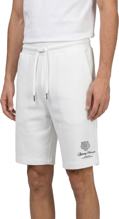 Antony Morato SHORTS IN INTERLOCK COTTON BLEND WITH TIGER PRINT PATCH AND RUBBER LOGO