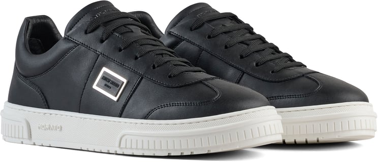 Antony Morato SNEAKER METAL HOLER IN COATED LEATHER.3D LOGO ON METAL PLATE.TEXTURED AND RUFFLE RELIEF SOLE