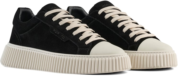 Antony Morato SNEAKER HOPPER IN SUEDE AND CONTRAST LEATHER TOE.PLATFORM SOLE WITH 3D CORDON MOTIF.MATCH SPARE LACE