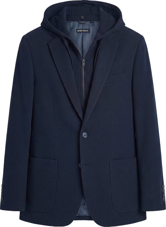 Antony Morato JACKET RILEY REGULAR FIT IN KNIT FABRIC VISCOSE BLEND WITH DETACHABLE PART WITH HOOD