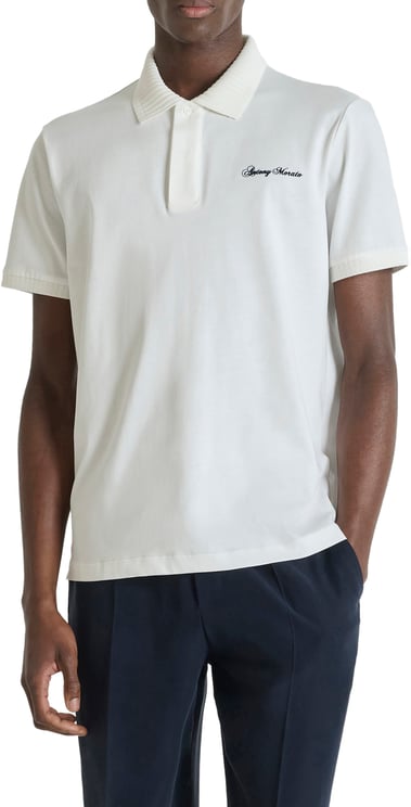 Antony Morato POLO REGULAR FIT WITH JAQUARD RIB ON COLLAR AND CUFFS IN JERSEY COTTON FABRIC WITH FOAM  LOGO PRINT