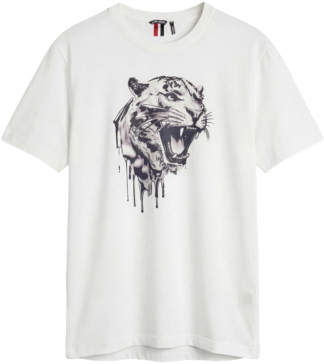 Antony Morato T-SHIRT REGULAR FIT IN LIGHT  JERSEY COTTON FABRIC WITH FLOCK AND PHOTOGRAPHIC  PRINT