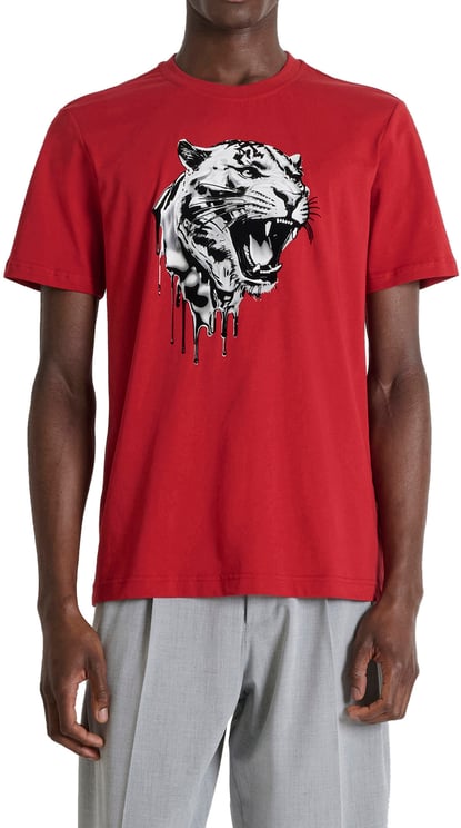 Antony Morato T-SHIRT REGULAR FIT IN LIGHT  JERSEY COTTON FABRIC WITH FLOCK AND PHOTOGRAPHIC  PRINT