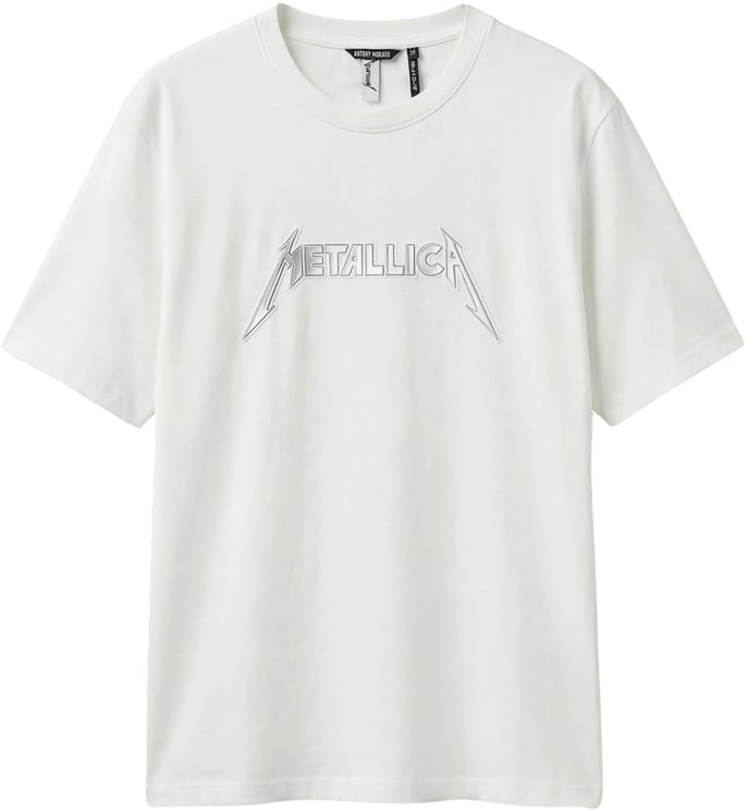 Antony Morato T-SHIRT ROUND NECK  RELAXED FIT IN JERSEY FABRIC WITH  METALLICA SILVER  RUBBER PRINT