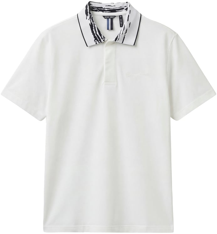 Antony Morato POLO RELAXED FIT IN SOFT JERSEY COTTON FABRIC WITH JAQUARD COLLAR RIB  AND FOAM LOGO PRINT