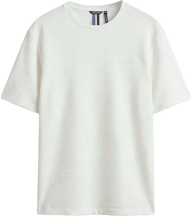 Antony Morato T-SHIRT RELAXED FIT ROUND NECK IN DOBBY JERSEY FABRIC WITH EMBROIDERED LOGO